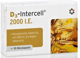 Maisto papildas INTERCELL D3 2000 IE Lanolin Vitaminas D, 90 kapsulių