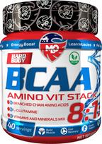 Aminorūgštys BCAA 8:1:1, L-glutaminas, multivitaminai, braškių ir arbūzų skonio