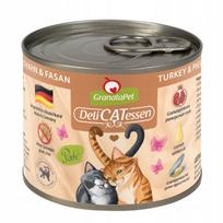 Katėms skirtas Granatapet DeliCatessen konservas su kalakutiena ir fazanu, 200 g, be grūdų