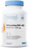 Maisto papildas Osavi Vitamin D3 2000 IU + K2 100 mcg, 120 kapsulių