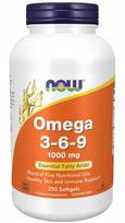 Maisto papildas NOW Foods Omega 3-6-9 1000mg, 250 kapsulių