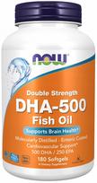 Omega-3 maisto papildas NOW Foods DHA-500, DHA 500mg, EPA 250mg, 180 kapsulių