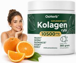 Žuvų kolagenas 10500mg, apelsinų skonio, 30 dienų, su hialuronu, vitaminu C ir D3, sąnariams, odai, plaukams