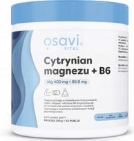 Magnio citrato milteliai OSAVI su Aquamin Mg 400mg ir vitaminu B6, 250g