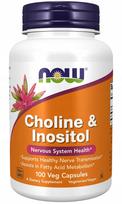 Maisto papildas NOW Foods Choline and Inositol 500mg, 100 kaps.