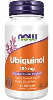 Maisto papildas NOW Foods Ubiquinol Coenzyme Q10 Kaneka 100mg 60 kapsulių