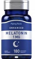 Melatoninas PipingRock 1mg 180 augalinių tablečių