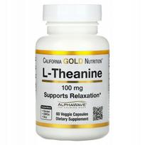 Maisto papildas L-Theanine AlphaWave 100mg 60 kapsulių California Gold Nutrition