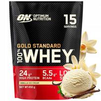Baltymų papildas Whey Gold Standard 450g vanilės skonio Optimum Nutrition