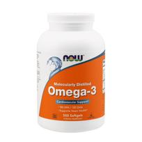 Maisto papildas NOW Omega 3, 500 kapsulių, EPA, DHA