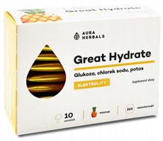 Elektrolitai Aura Herbals Great Hydrate, natris, kalis, gliukozė, ananasų skonio
