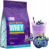 Baltyminis kokteilis MILKY SHAKE WHEY 700g, mėlynių su pasukomis, WPC 80