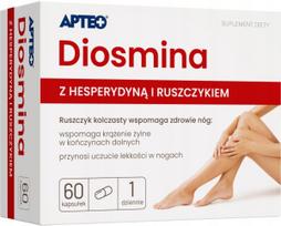 Maisto papildas Diosmin su hesperidinu ir rusko ekstraktu, 60 kapsulių, Apteo