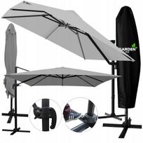 Sodo skėtis GARDEN UMBRELLA, 420x250 cm, pilkas, reguliuojamas, nuo UV