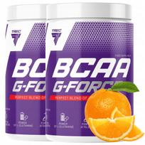 BCAA G-FORCE 600g su glutaminu, apelsinų skonio