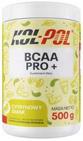 Maisto papildas BCAA Pro su taurinu ir L-glutaminu, 500 g, Kol-Pol, citrinų skonio
