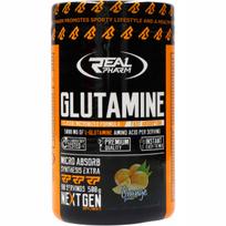 Aminorūgštis L-glutaminas REAL PHARM 500g apelsinų skonio