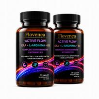 Amino rūgštys EAA L-arginine B3 KETO raumenų regeneracijai 180 kapsulių Flovenea