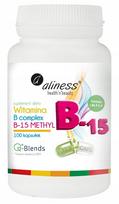 Vitaminų B kompleksas Aliness B-15 METHYL, 100 kapsulių