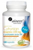 Maisto papildas Aliness Magnesium Citrate 150mg Potassium Vitamin B6, 100 kapsulių