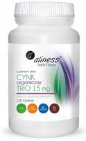 Cinkas Aliness TRIO 15mg gliukonatas odai, plaukams, nagams, 100 tabl.