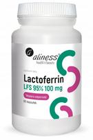 Maisto papildas Aliness Lactoferrin 100mg LFS 95 % su vitaminu C, 60 kapsulių