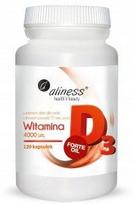 Maisto papildas Aliness Vitamin D3 FORTE 4000 UI, 120 kapsulių