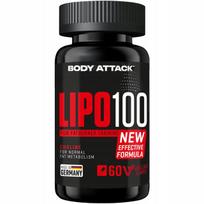 Riebalų degintojas BODY ATTACK Lipo 100, 60 kapsulių