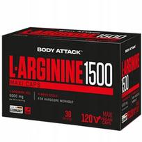 Amino rūgštis BODY ATTACK L-Arginine 1500, 120 kapsulių