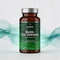 Maisto papildas Biotin Zinc Selenium 60 kapsulių plaukams, odai, nagams