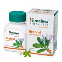 Himalaya Wellness 2 x Brahmi Tablets 60 Count Each – Natural Brain Support for Focus, Memory, and Mental Clarity blue