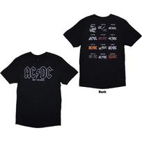 AC/DC Marškinėliai: Istorijos logotipas (Atgal Spausdinti) OFICIALUS NAUJAS S gray