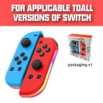 Belaidžiai „Joypad“ valdikliai, skirti „Switch“, „Switch OLED“, „Switch Lite“ - Turbo, Budinimo, RGB apšvietimas blue