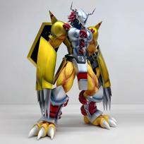 20cm Digimon Adventure MetalGreymon Gold & Black Anime Figure Model Statue Desktop Decoration 20cm yellow