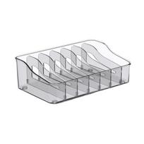 Seasoning Packet Organizer Spice Tea Packets Storage Box with Adjustable Dividers Transparent Plastic Storage Caddy for Kitchen Pantry Cabinet balta