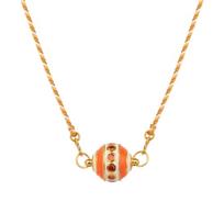 Colorful Tarot Card Zircon Pendant Necklace for Women - Gold Plated Electroplated Copper beige