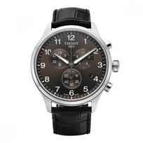 TiSSot Men S Chrono Xl claSSic Leather Watch T1166171605700 T116.617.16.057.00 gray