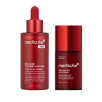 medicube Red Succinic Acid Peel & Serum Gift Set (40g + 30ml) SET brown