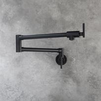 Hot Sales Commercial Pot Filler Folding Faucet Gold Stretchable Double Joint Swing Arm Wall Mount Brass Kitchen Faucet (as the picture,Brass) gray