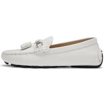 Clarks Madingi Britiški Įslystami Mokasinai Moteriški Mokasinai Balti 261781484 37 white