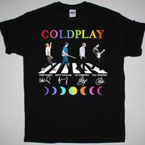 Coldplay Band Abbey Road Signature T-Shirt Concert Tour 2024 IM0240 M gray