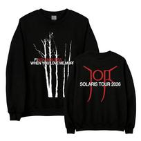 Joji SOLARIS Tour 2026 Crewneck Sweatshirt Long Sleeve Unisex Pullovers Graphic Print Merch Fashion Casual Clothing M black