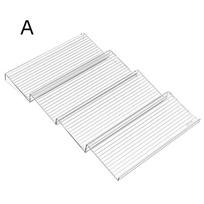Adjustable Width Clear Plastic Spice Rack Organizer Tilted Design for Kitchen Cabinet Seasoning Display Storage A