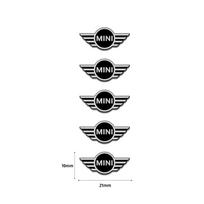 5 vnt./10 vnt. Mini aliuminio automobilio dekoratyvinės lipdukai MINI Cooper R56 F56 R50 JCW Cabrio Aceman Countryman Clubman WORKS Roadster btrme66 black