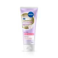 NIVEA Luminous Even Glow Bubble Cleansing Foam Face Wash 100ml Daily Cleanser, 1 pcs white