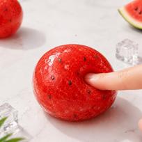 Kiwi  watermelon Slush Squeeze Ball Squishy Fidget Toy Crunchy Sound Handmade Squishy Ball Realistic Simulation Decompress Toy red