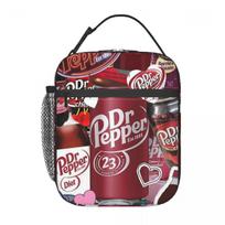 Dr Pepper izoliuota pietų krepšys moterims, vaikams, nepralaidūs maisto dėžutės, terminis pietų dėklas, pirkinių krepšys One Size black