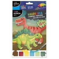 Tapybos knyga su dažais ir teptuku Dinozaurai KIDEA