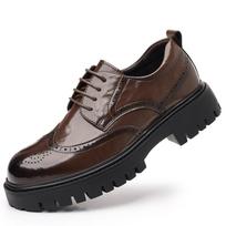 Vyriški oficialūs verslo storapadžiai raišteliais Oxford Brogues batai Prabangūs vyriški sukneliniai batai Vyriški laisvalaikio odiniai vestuvių vakarėlio loaferiai 38 ruda