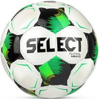 Futbolo kamuolys Select Mimas V26, 4 dydis, balta sp./juoda sp./žalia sp.